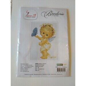 Luca S "Butterfly and Angel" Cross Stitch Kit 16.5 x 23.5 cm Zweigart Anchor